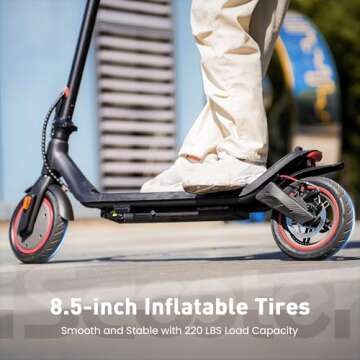iScooter i8L Electric Scooter for Adult, 18 Miles Long Range, 18 Mph Top Speed, 350W Motor, Commuting Electric Scooter with Cruise Control, Double Braking Systems Escooter for Adults and Teens