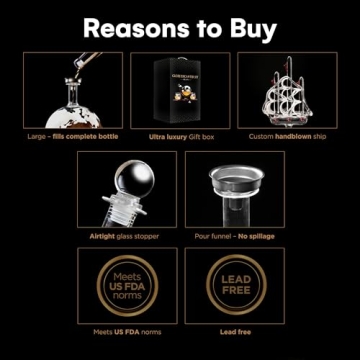 Elegant Whiskey Globe Decanter Set - Handblown Perfection