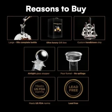 Elegant Whiskey Globe Decanter Set - Handblown Perfection