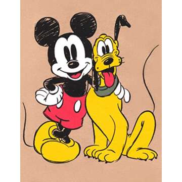 Disney Mickey Mouse Toddler Boys Fleece Sweatshirt and Pants Set Brown 3T