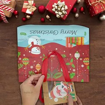 PARSUP 8PCS Christmas Gift Bags - Festive and Sturdy