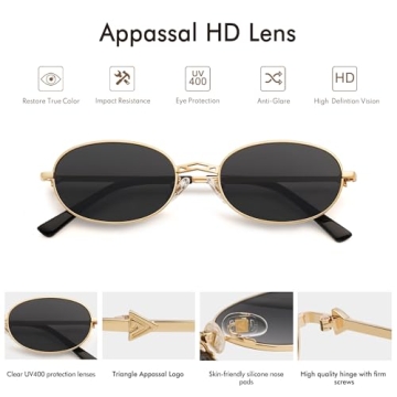 Trendy Appassal Retro Oval Sunglasses for Every Style