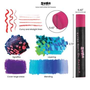 SoHo Urban Artist Oil Pastels Set - Blendable Vibrant Colors