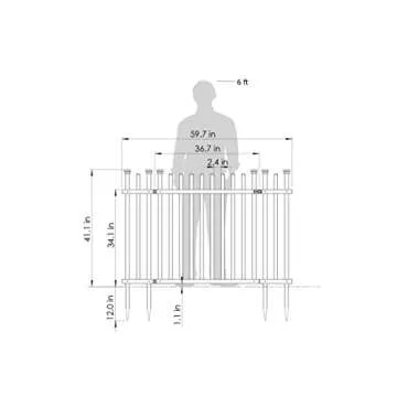 3.5ft H x 5ft W (1 Gate) No Dig Zippity Burbank Gate Kit, White Vinyl Picket Yard Fence Gate with Hardware Included for Burbank Fence Kit, Outdoor Patio and Backyard Gate, ZP19071