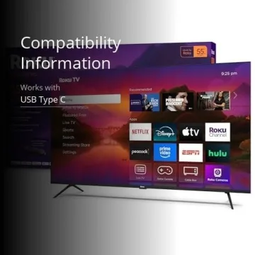 Roku Smart TV 2025 55-Inch QLED Stunning Picture & Sound