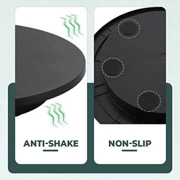 Flyrivergo Photography Turntable 16.5inch/220lb Motorized Rotating Display Stand 360 Degree with Remote Control Electric Turntable for Photo or Video, 3D Scanning