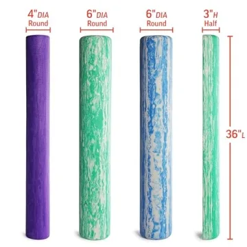 Durable 36 Inch Foam Roller for Deep Tissue Massage and Yoga