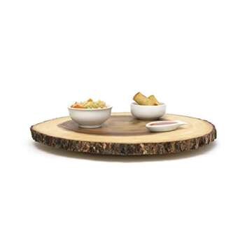Lipper Acacia Wood Lazy Susan - Rustic Elegance