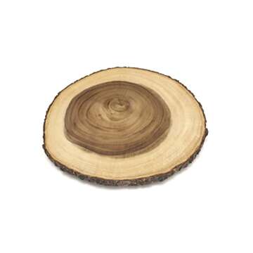 Lipper Acacia Wood Lazy Susan - Rustic Elegance