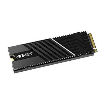 GIGABYTE AORUS Gen4 7000s SSD 1TB PCIe 4.0 NVMe M.2, Nanocarbon Coated Aluminum Heatsink, 3D TLC NAN...