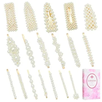 Laxizar 18 Pcs Pearl Hair Clips - Stylish Hair Accessories