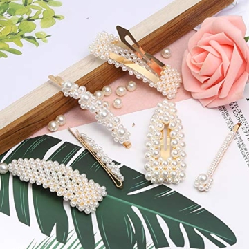 Laxizar 18 Pcs Pearl Hair Clips - Stylish Hair Accessories