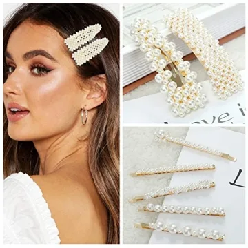 Laxizar 18 Pcs Pearl Hair Clips - Stylish Hair Accessories