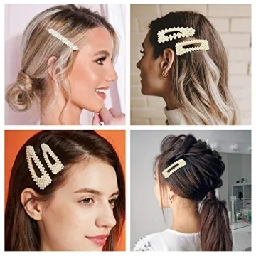 Laxizar 18 Pcs Pearl Hair Clips - Stylish Hair Accessories