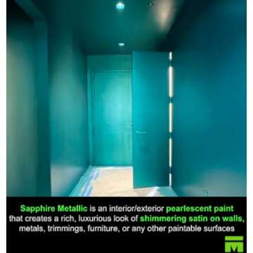 Meoded Paint & Plaster | Sapphire Metallic Paint | Interior & Exterior | Water Based Metallic Paint