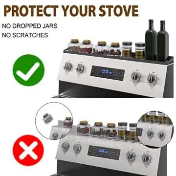 KILOW Kitchen Stove Top Shelf for Space Saving Cooking Organization