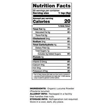 Terrasoul Superfoods Organic Lucuma Powder, 16 Oz - Sugar Substitute