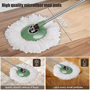 Nolopau Spin Mop and Bucket System with Foot Pedal Features