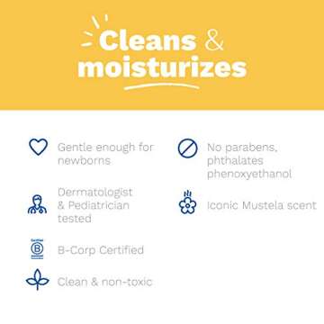 Mustela Baby Gentle Soap - Bar Soap for Dry Skin - with Natural Avocado, Cold Cream, Beeswax & Shea Butter - 3.52 oz. - 2-Pack