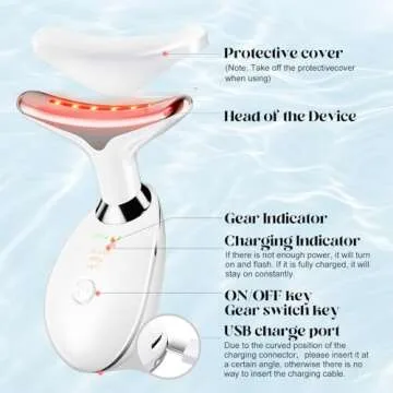 Neck Face Massager Face Sculpting Tool 3 Colour Modes and Vibration for Facial Massager for Double Chin