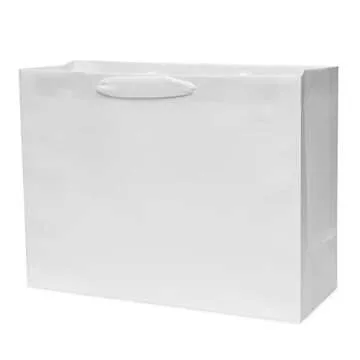 Prime Line Packaging Large White Gift Bags - 25 Pack