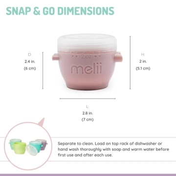 melii Snap & Go Baby Food Containers - 6 Pack, BPA-Free