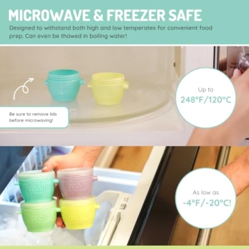 melii Snap & Go Baby Food Containers - 6 Pack, BPA-Free