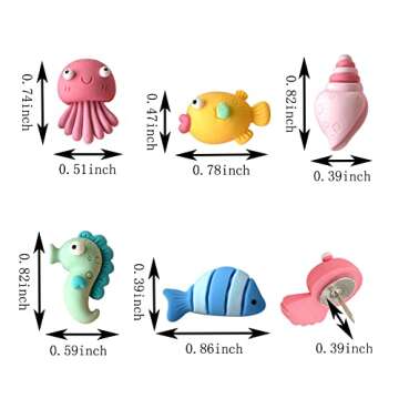 30 Pieces Cute Seahorse Conch Octopus Creative Thumbtacks for Cork Board, Photo Wall, Map, Bulletin ...