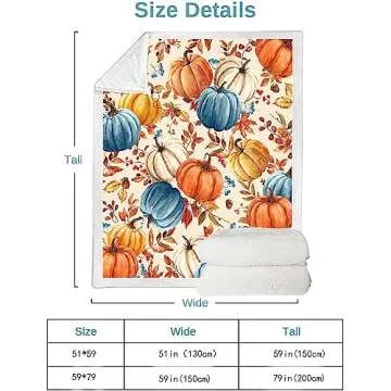 Fall Pumpkins Throw Blanket for Cozy Autumn Decor