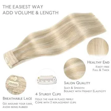 WENNALIFE Wire Hair Extensions 140g 20 inch Real Human Hair