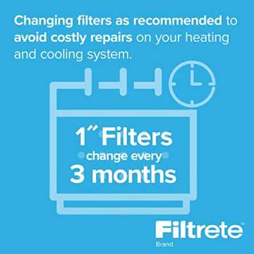 Filtrete 20x30x1 Air Filter, MPR 600, MERV 7, Clean Living Dust Reduction 3-Month Pleated 1-Inch Air Filters, 6 Filters