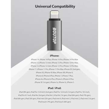 USB C to Lightning Adapter - MFi Certified Fast Charging