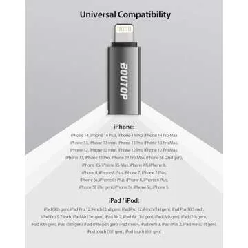 USB C to Lightning Adapter - MFi Certified Fast Charging