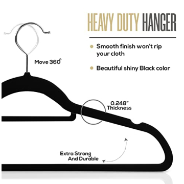 Utopia Home Velvet Hangers - Non-Slip Wardrobe Solution