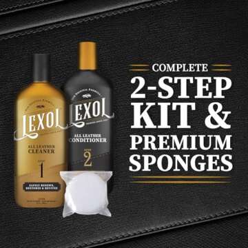 Lexol Leather Care Kit Conditioner and Cleaner, Use on Car Leather, Furniture, Shoes, Bags and Acces...
