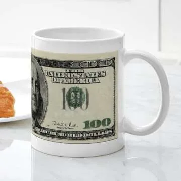 CafePress 100 Dollar Bill Mug - Fun Ceramic Coffee Mug