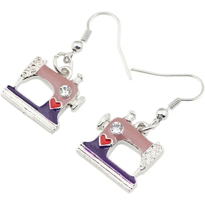 Cute Sewing Machine Earrings for Craft Lovers