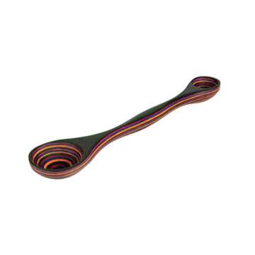 Island Bamboo 9-Inch Pakkawood Double Sided Measuring Spoon – Colorful Kitchen Essential
