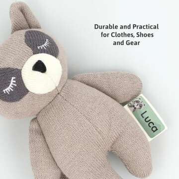 TeddyLabels Personalized Name Labels for Kids (120)