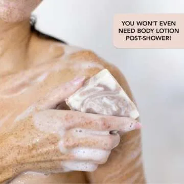 Kitsch Shea Butter for Men & Women | Exfoliating Bar Soap | Made in USA | Moisturizing Shea Butter Soap for Soft and Hydrated Skin | All Natural Body Soap | Paraben Free and Vegan - 4 oz