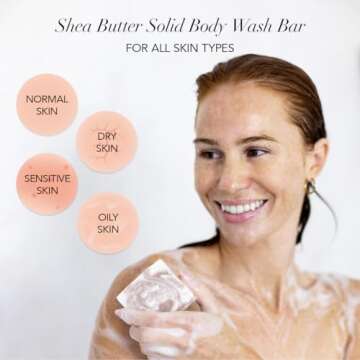 Kitsch Shea Butter for Men & Women | Exfoliating Bar Soap | Made in USA | Moisturizing Shea Butter Soap for Soft and Hydrated Skin | All Natural Body Soap | Paraben Free and Vegan - 4 oz