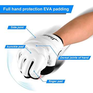 Xinluying Punch Bag Taekwondo Karate Gloves for Sparring Martial Arts Boxing Training Fingerless Wom...