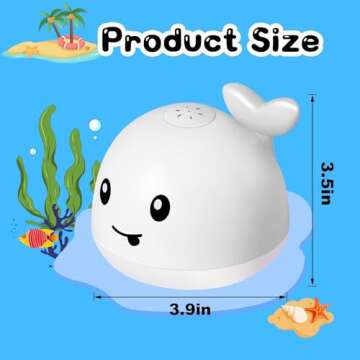 Bath Toys for Babies 6-12 Months - Light Up Whale Bath Toys Sprinkler - Toddler Infant Boy Girls Toys 1st Birthday Gifts - Water Spray Pool Bathtub Toys for Kids Ages 1-3 - Baby Toys 12-18 Months