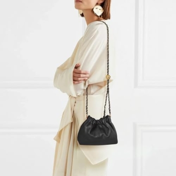 Stylish ANKICK Women's Leather Chain Hobo Bag