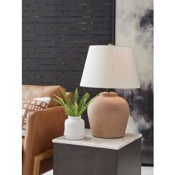 Signature Design by Ashley Scantor Industrial Textured Metal Table Lamp with 3-Way Switch, Light Bro...