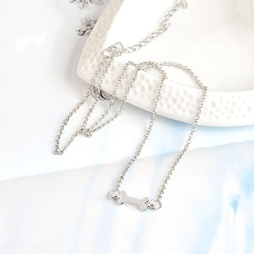 Best Friends Dog Bone Charm Necklace and Keychain Set