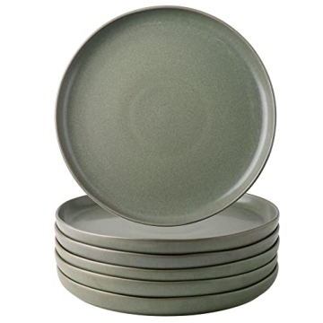 AmorArc Ceramic Dinner Salad Plates Set of 6 - Elegant, Durable & Safe