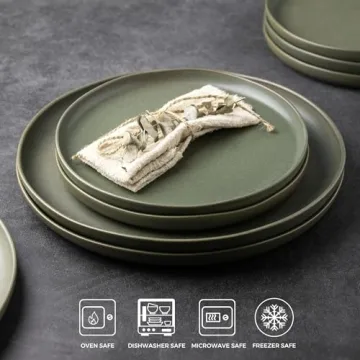 AmorArc Ceramic Dinner Salad Plates Set Elegant Durable Safe