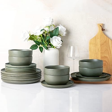 AmorArc Ceramic Dinner Salad Plates Set Elegant Durable Safe