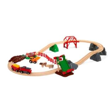 BRIO 33984 Animal Farm Set - Engaging Wooden Toy Train Set for Kids | Enhances Motor Skills | FSC-Certified Wood | Ideal for Ages 3 and Up